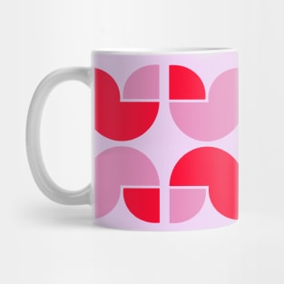 Geometric Tulips Petals in Pink Mug